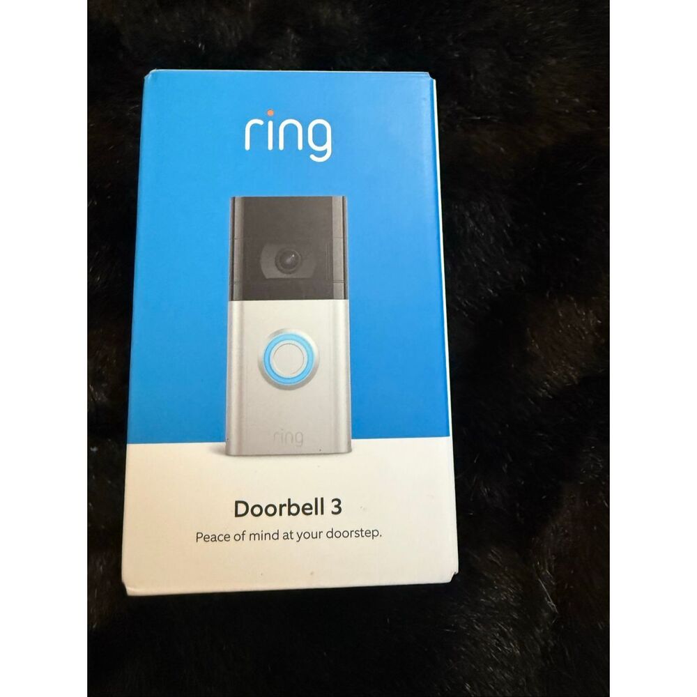 Brand New Open Box  RING - Doorbell 3 - Satin Nickel, 1080p, 2 Way Talk.